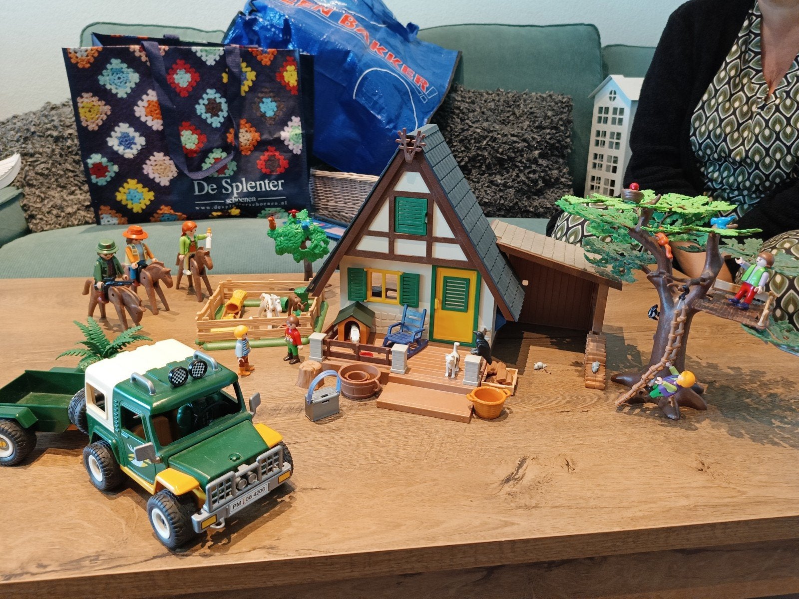 Playmobil Boswachters Set: Huis, Auto, Dieren & Boom, Kinderen en Baby's, Gebruikt, Gebouw, Complete set, Ophalen of Verzenden