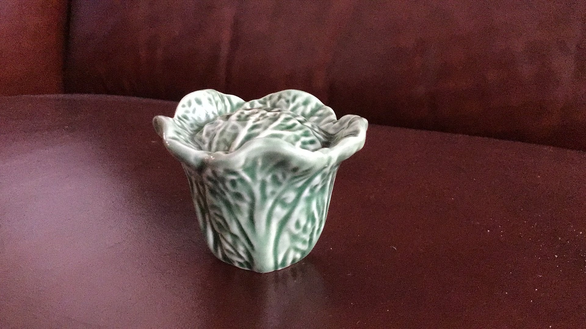 Bordallo Pinheiro Majolica koolbladservies zoutstrooier, Ophalen of Verzenden