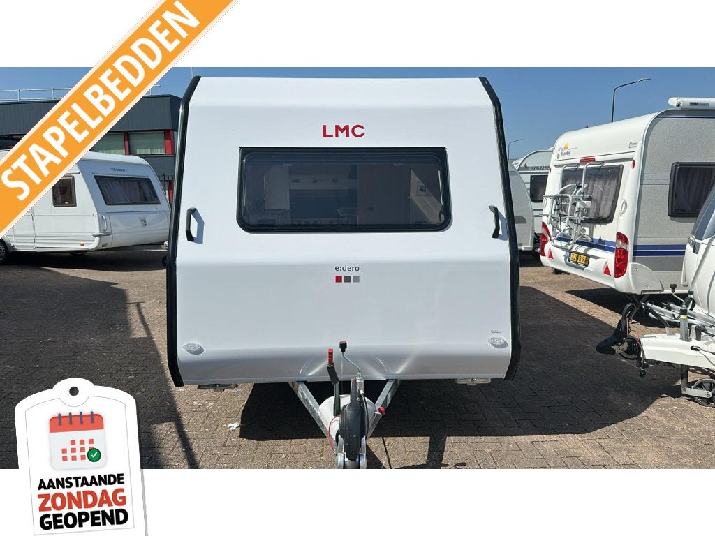 LMC E:dero 470K, 1100kg! Voorraam & stapelbed! Zonda, Caravans en Kamperen, Caravans, Standaardzit, Bedrijf, 750 - 1000 kg, 4 tot 5 meter