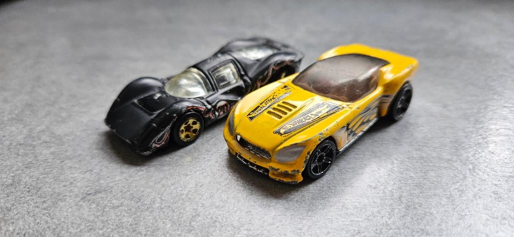 Hot Wheels Ferrari P4 #4 en de Pony-Up, Ophalen of Verzenden, Gebruikt, Auto, Overige merken