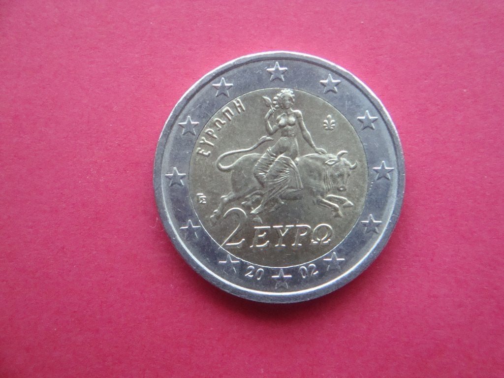 Kavel Griekenland 2 Euromunt 2002., Postzegels en Munten, Verzenden, Griekenland, 2 euro, Losse munt
