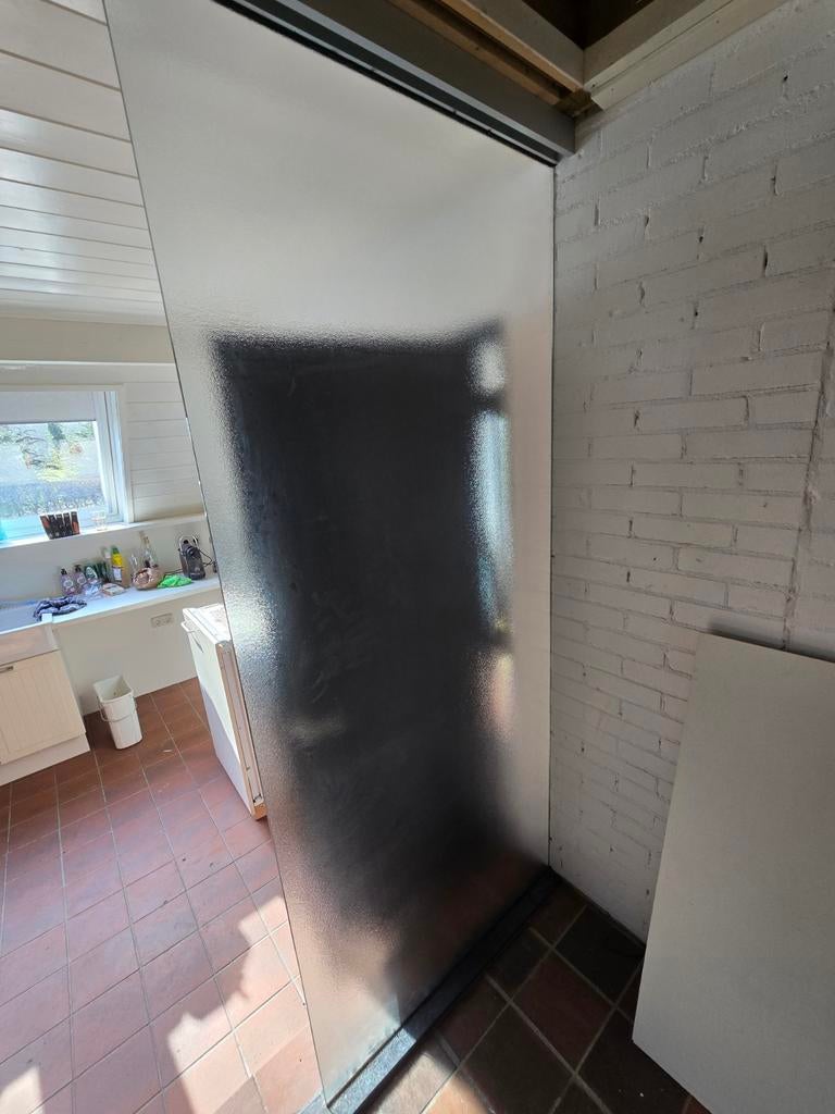 Glazen schuifdeuren en schermen, plafondmontage, Ophalen of Verzenden, Binnendeur, 215 cm of meer