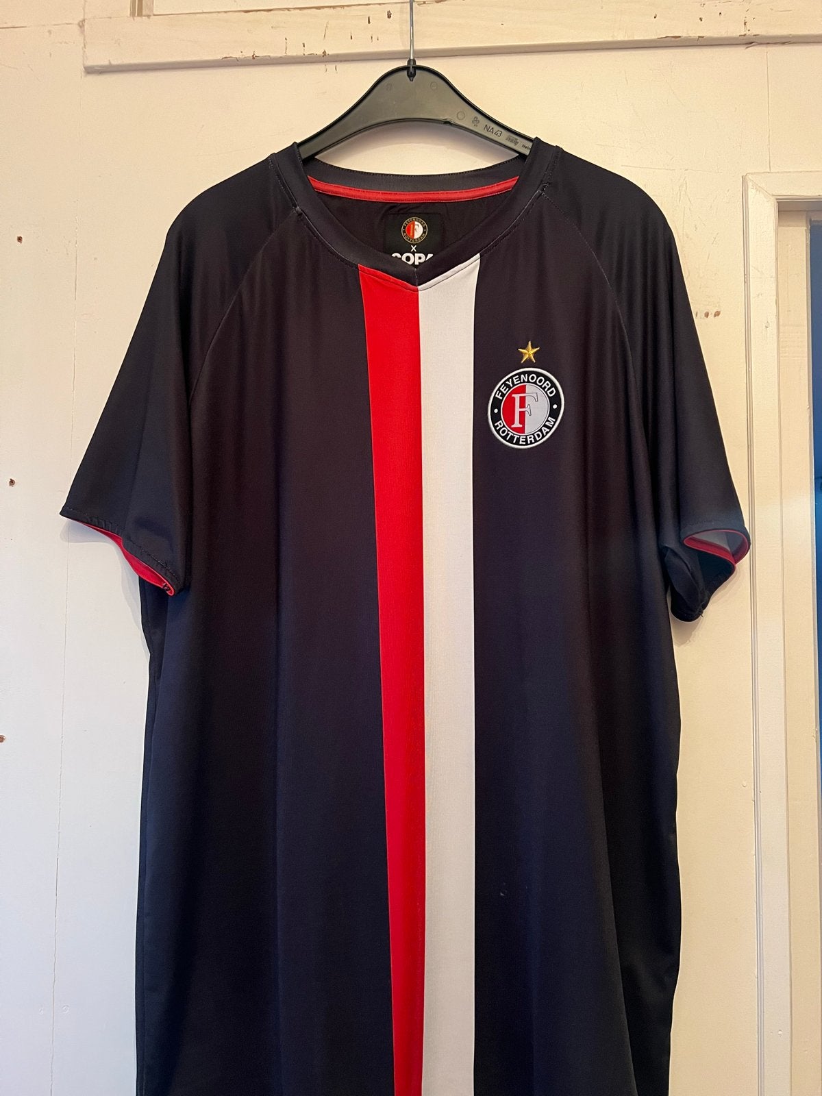 Feyenoord Retro Shirt - Copa Football, Zwart, Overige maten, Ophalen of Verzenden, Zo goed als nieuw