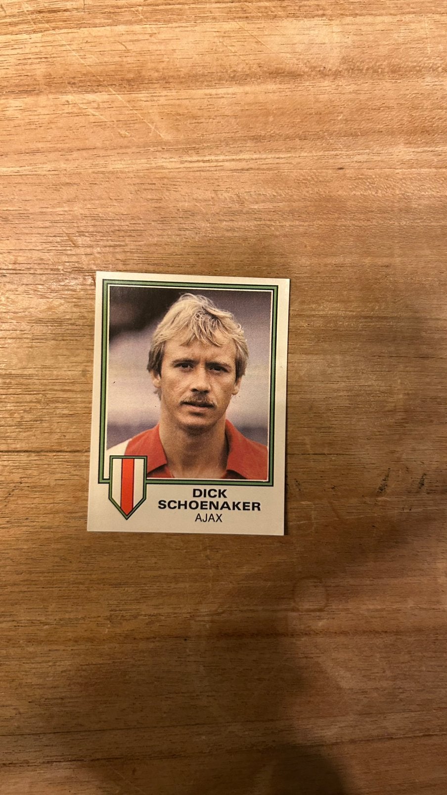 Panini Voetbal 81 plaatje Dick Schoenaker Ajax, Verzenden, Zo goed als nieuw, Plaatje
