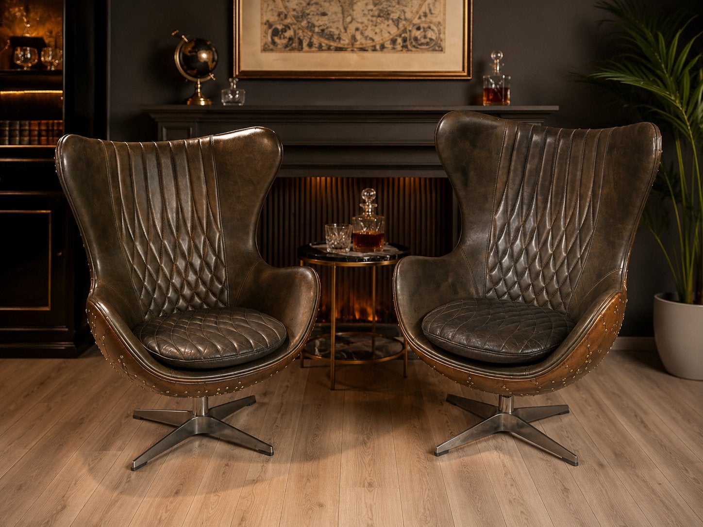 Unieke Aviator Egg Chairs !!!!, Huis en Inrichting, Fauteuils, Ophalen of Verzenden, Zo goed als nieuw, 75 tot 100 cm, Metaal