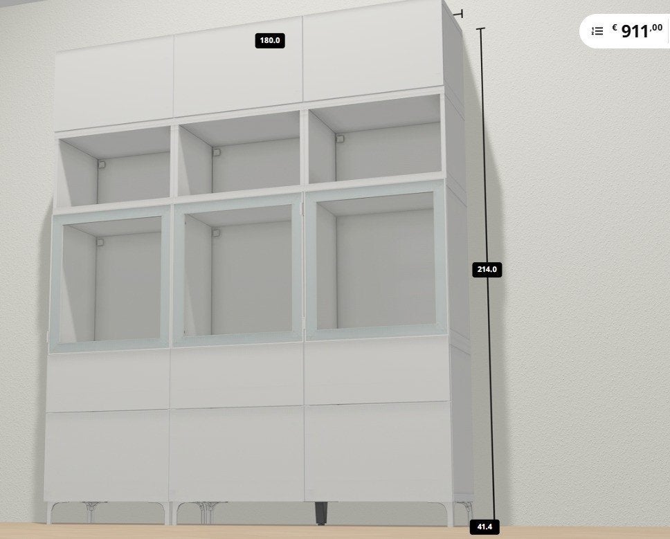 Besta cupboards, Ophalen, Met deur(en), 200 cm of meer, 150 tot 200 cm