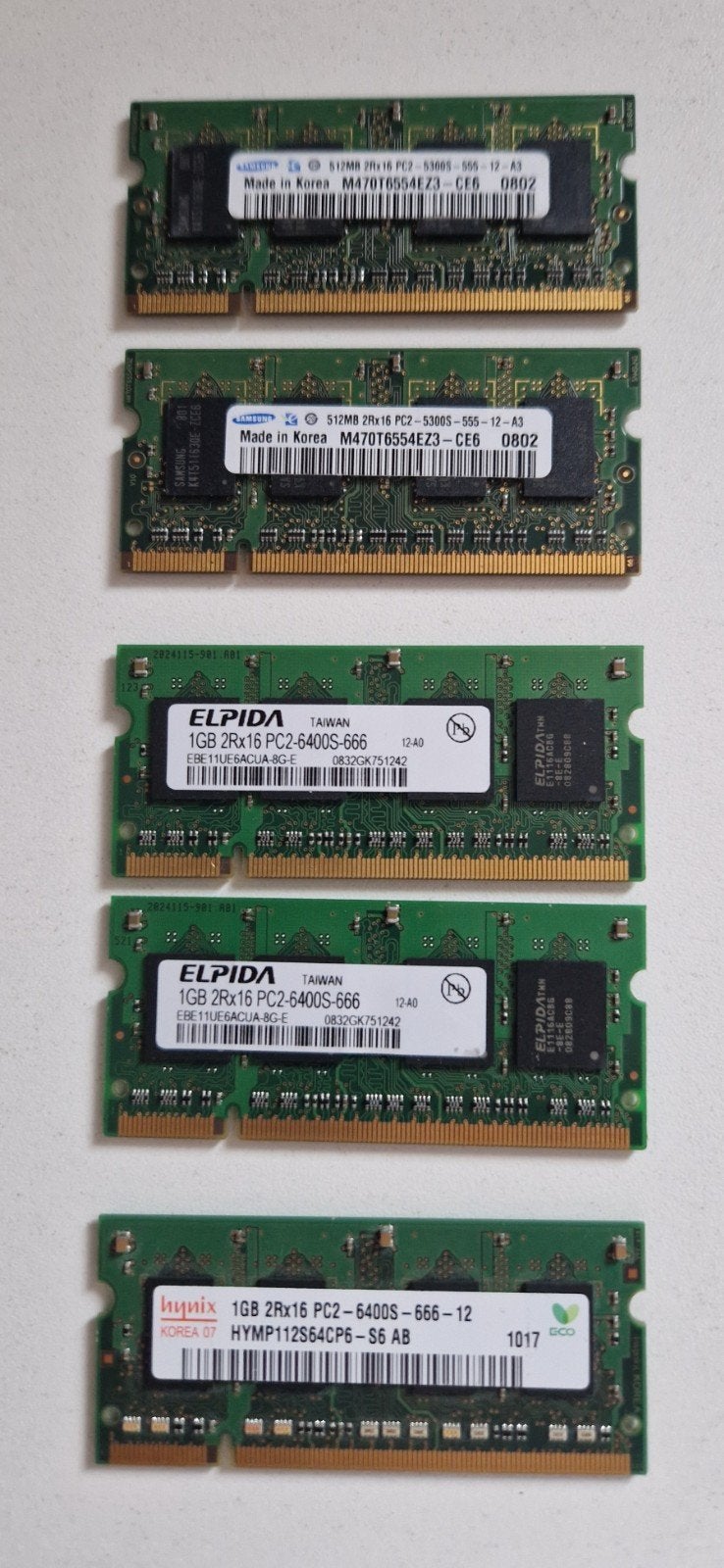 DDR2 RAM geheugen voor laptop - diverse groottes, Computers en Software, RAM geheugen, Gebruikt, 667, 800, Ophalen of Verzenden