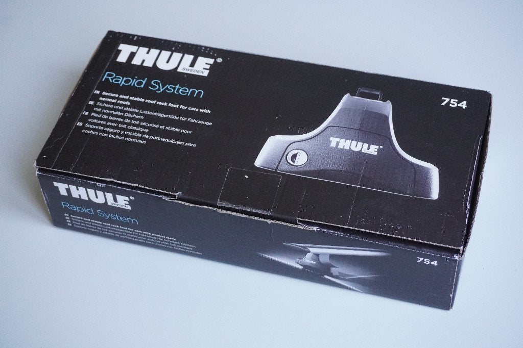 Thule 754 voetenset voor dakdragers (met sleutel), Auto diversen, Dakdragers, Ophalen of Verzenden, Gebruikt