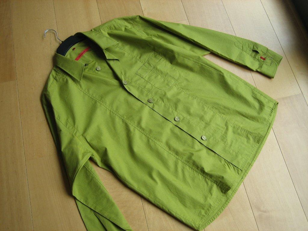 Nieuw sportief geel-groen overhemd SIGNUM maat L Snazzeys, Nieuw, Halswijdte 41/42 (L), Groen, Signum