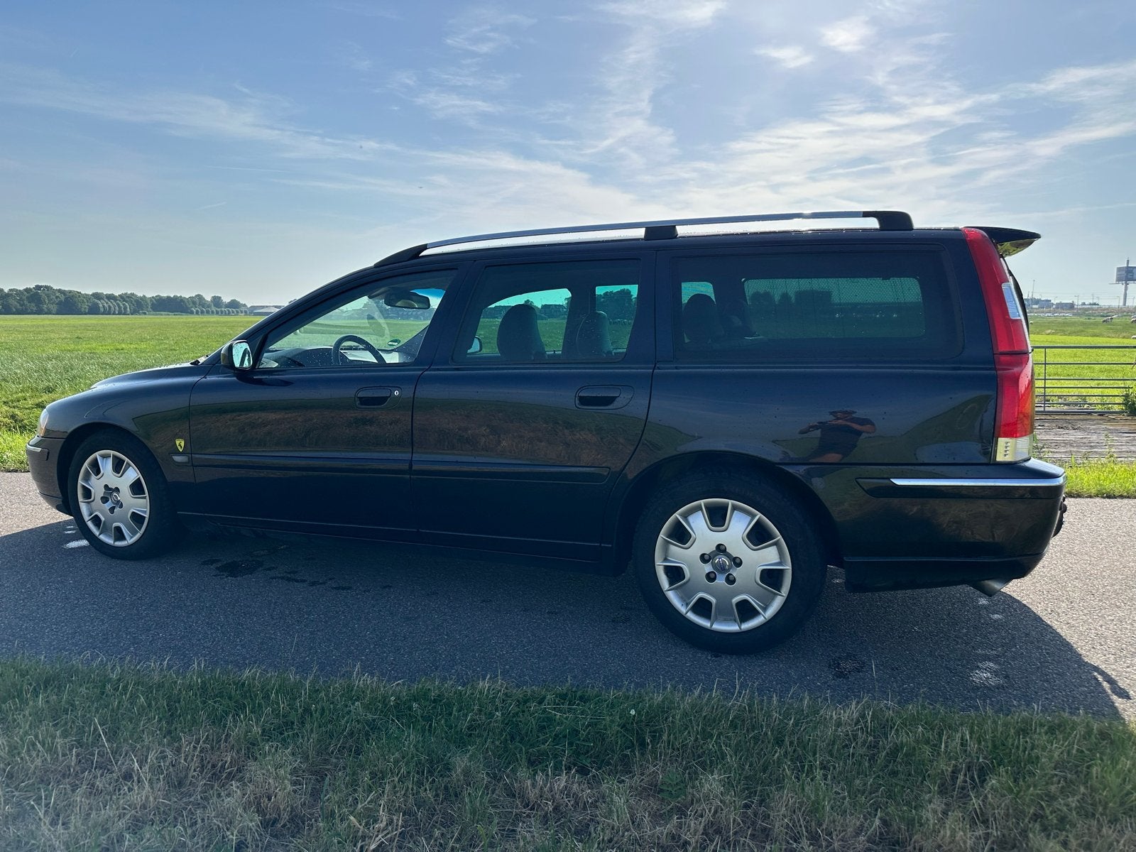 Volvo V70 2.4 D5 2007 Gechipt, Auto's, 1800 kg, Blauw, V70, Stationwagon