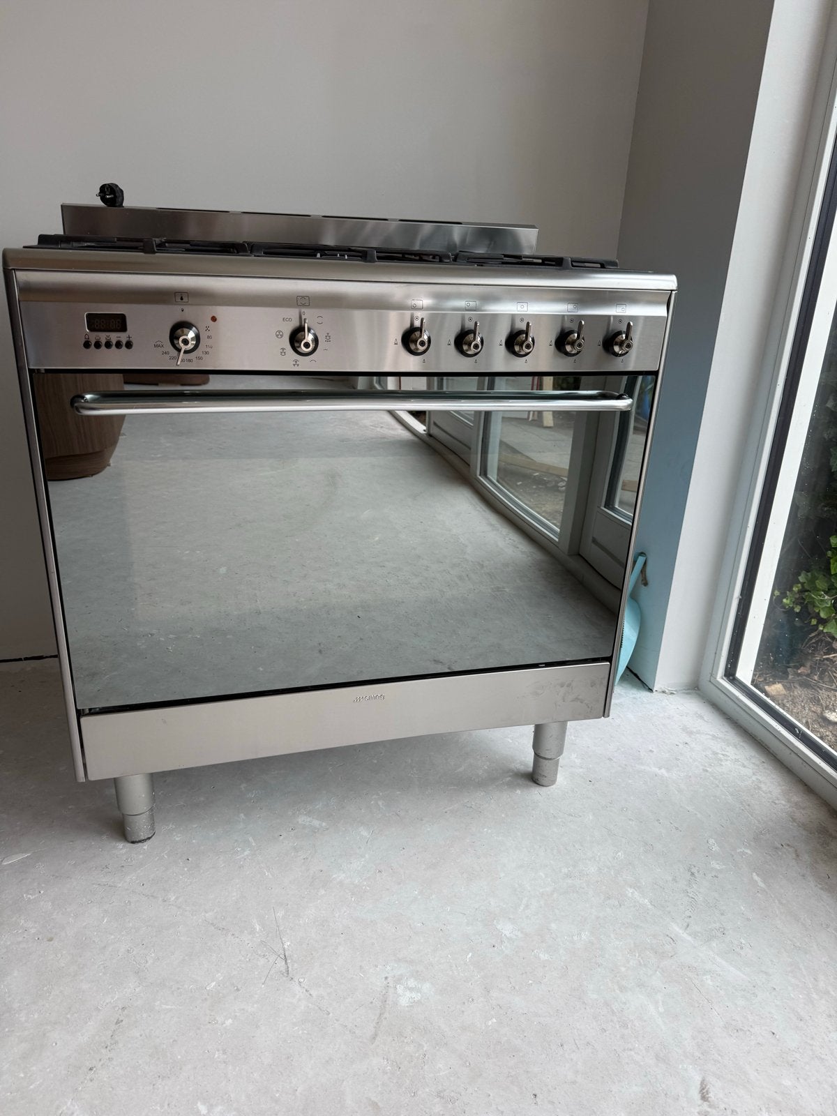 Smeg Fornuis - Roestvrij staal, Vrijstaand, Ophalen, Gebruikt, 60 cm of meer, Grill