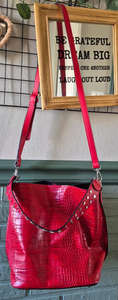 Morgan schoudertas, Sieraden, Tassen en Uiterlijk, Tassen | Schoudertassen, Ophalen of Verzenden, Zo goed als nieuw, Rood, Overige merken