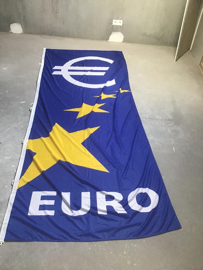 Banier Vlag 'Euro €', Ophalen of Verzenden, Nieuw