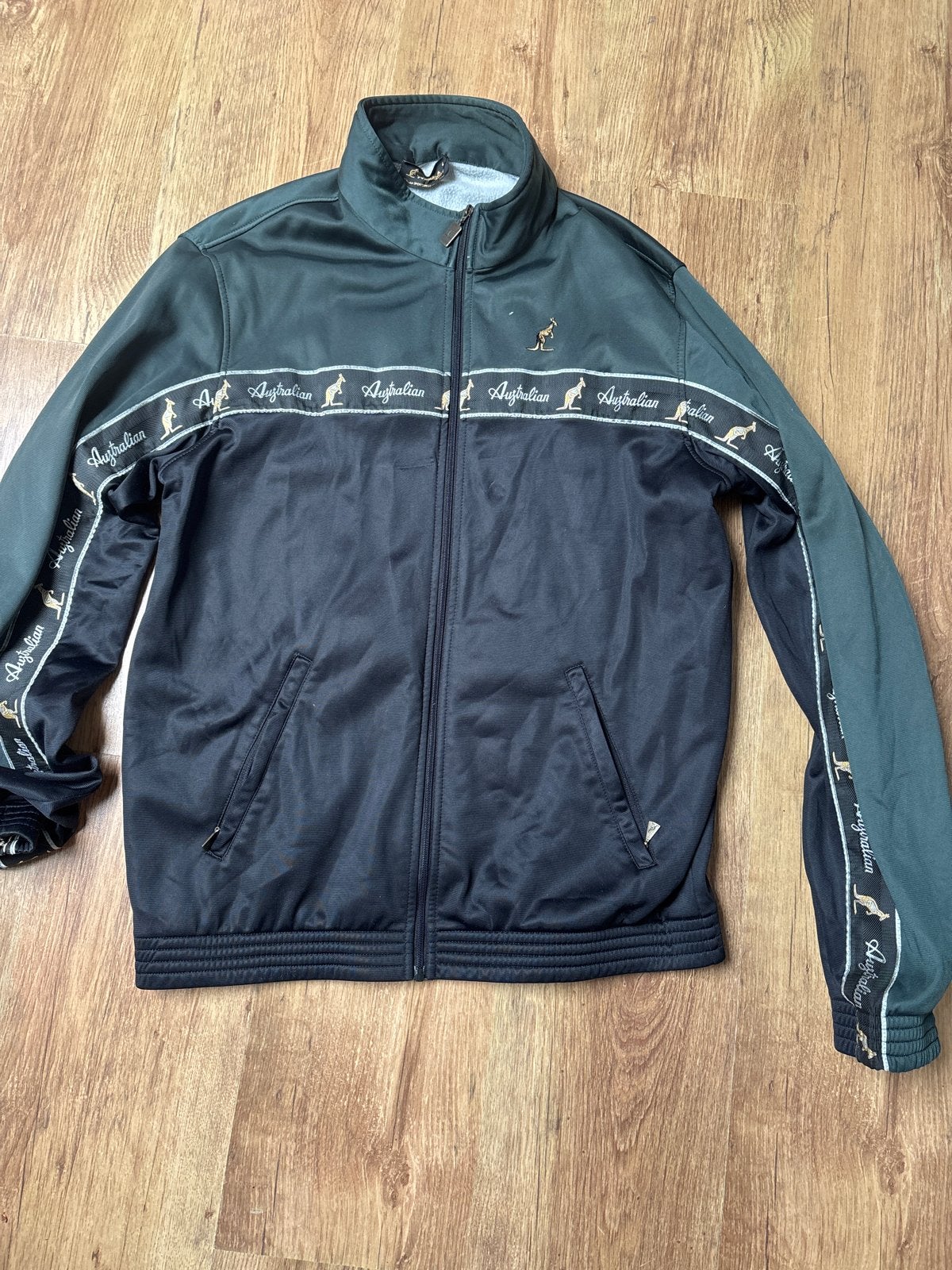 Australian trainingsjack maat L, Ophalen, Gedragen, Maat 52/54 (L), Zwart