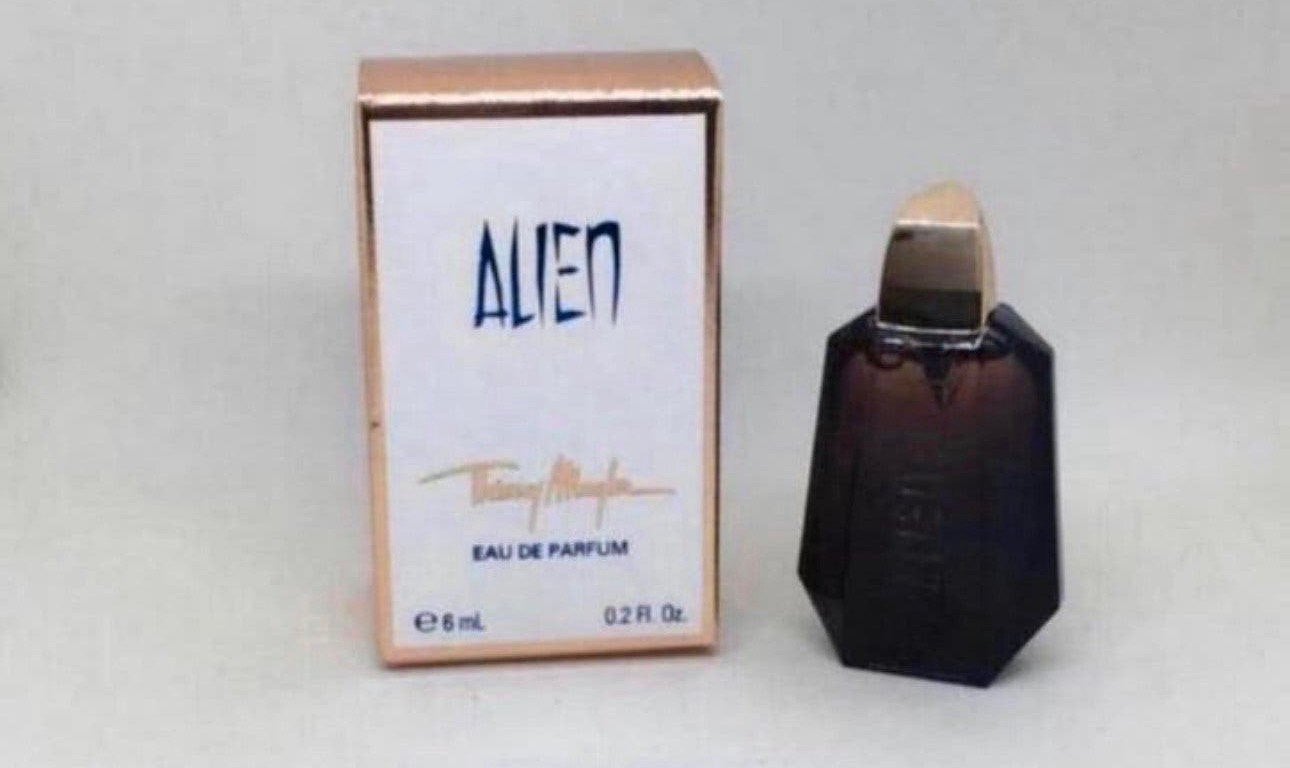 1ste versie Alien Thierry Mugler 6 ml eau de parfum mini, Verzamelen, Verzenden, Nieuw, Miniatuur, Gevuld