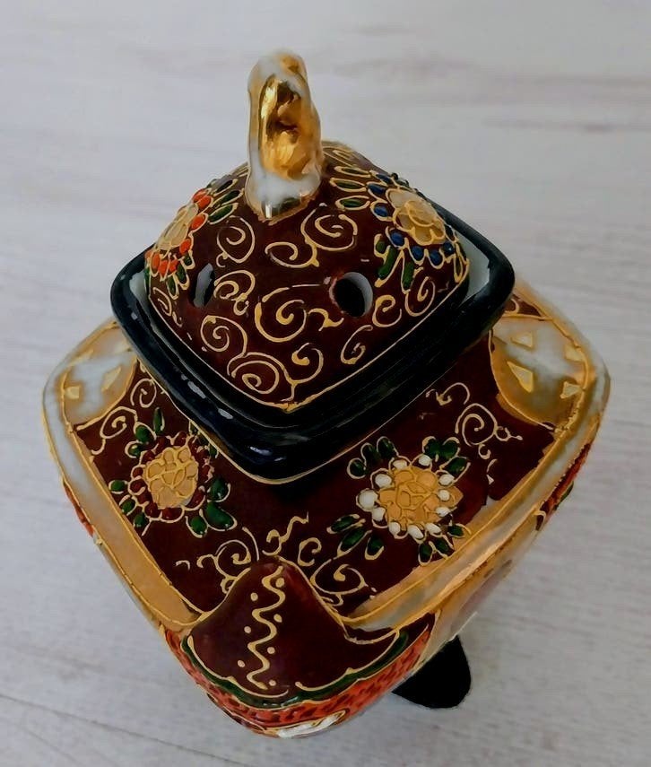 Antieke Satsuma Japanse porseleinen wierookbrander, Ophalen of Verzenden