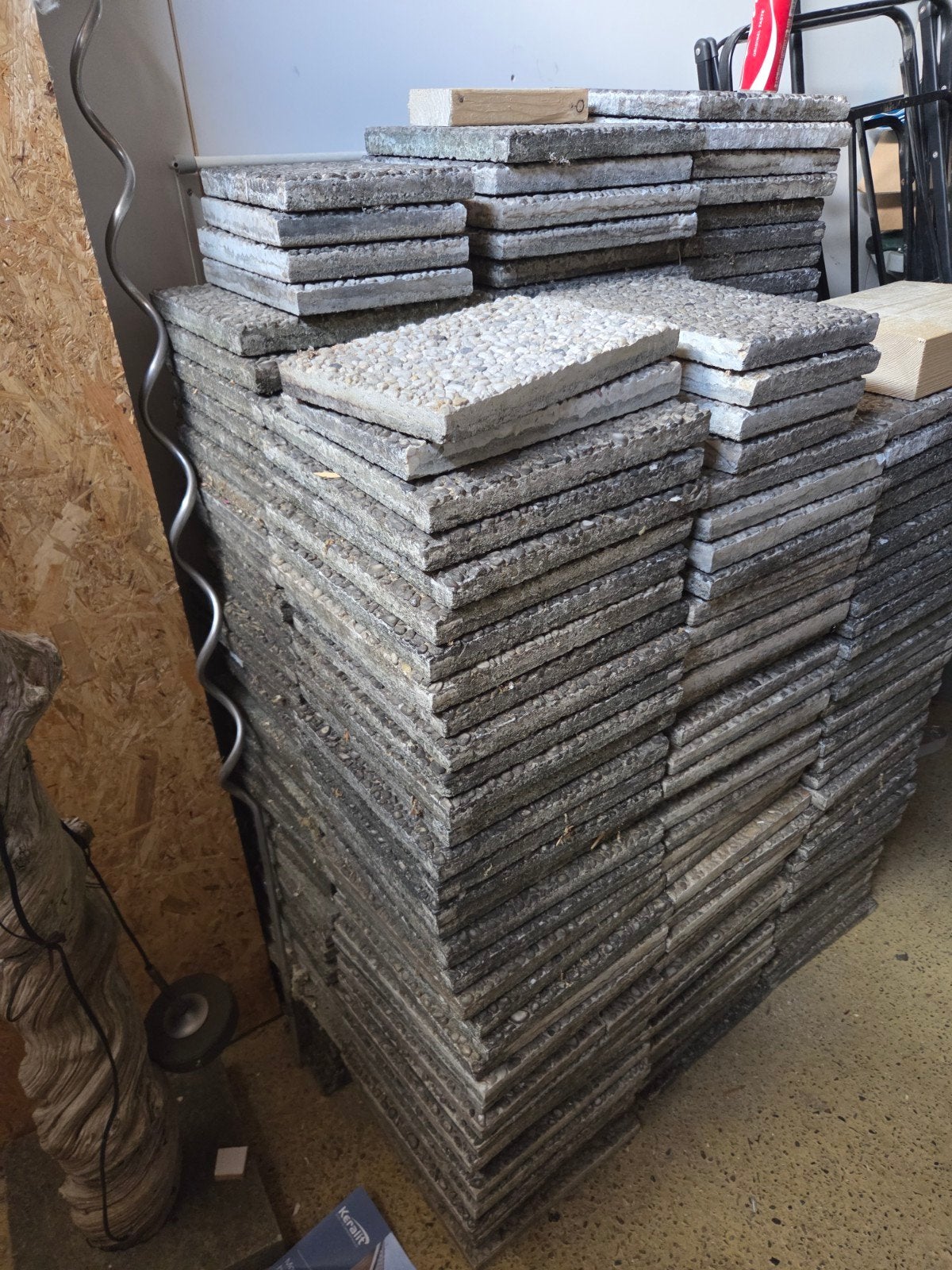 Gebruikte terrastegels +/- 25m2 of meer, Tuin en Terras, Ophalen, Gebruikt, 10 m² of meer, Beton
