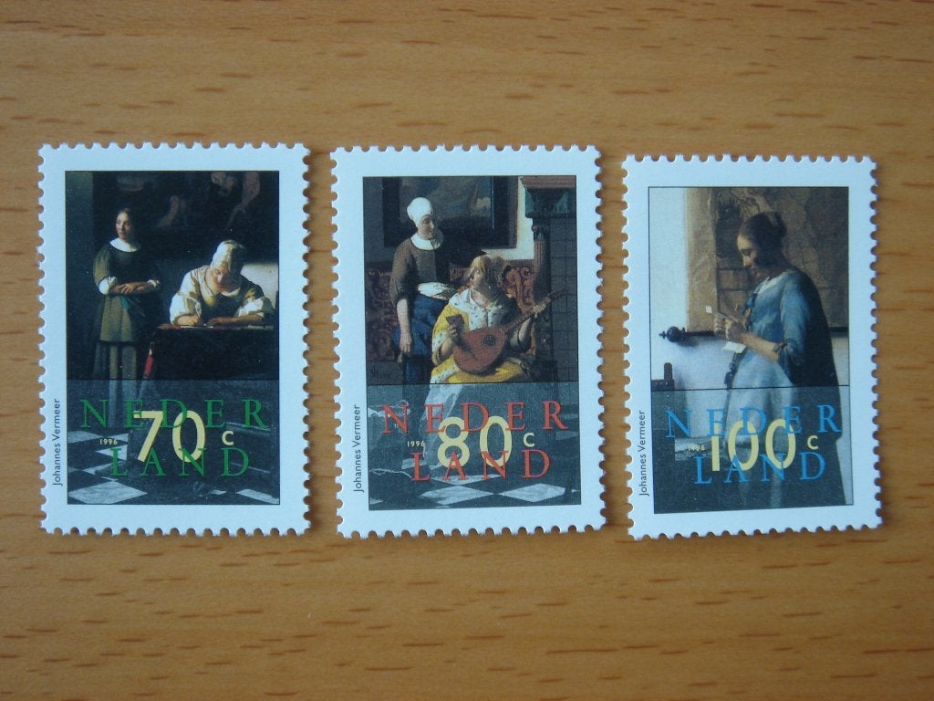 NVPH 1664, 1665 en 1666 Johannes Vermeer 3x, Ophalen of Verzenden, Na 1940, Postfris