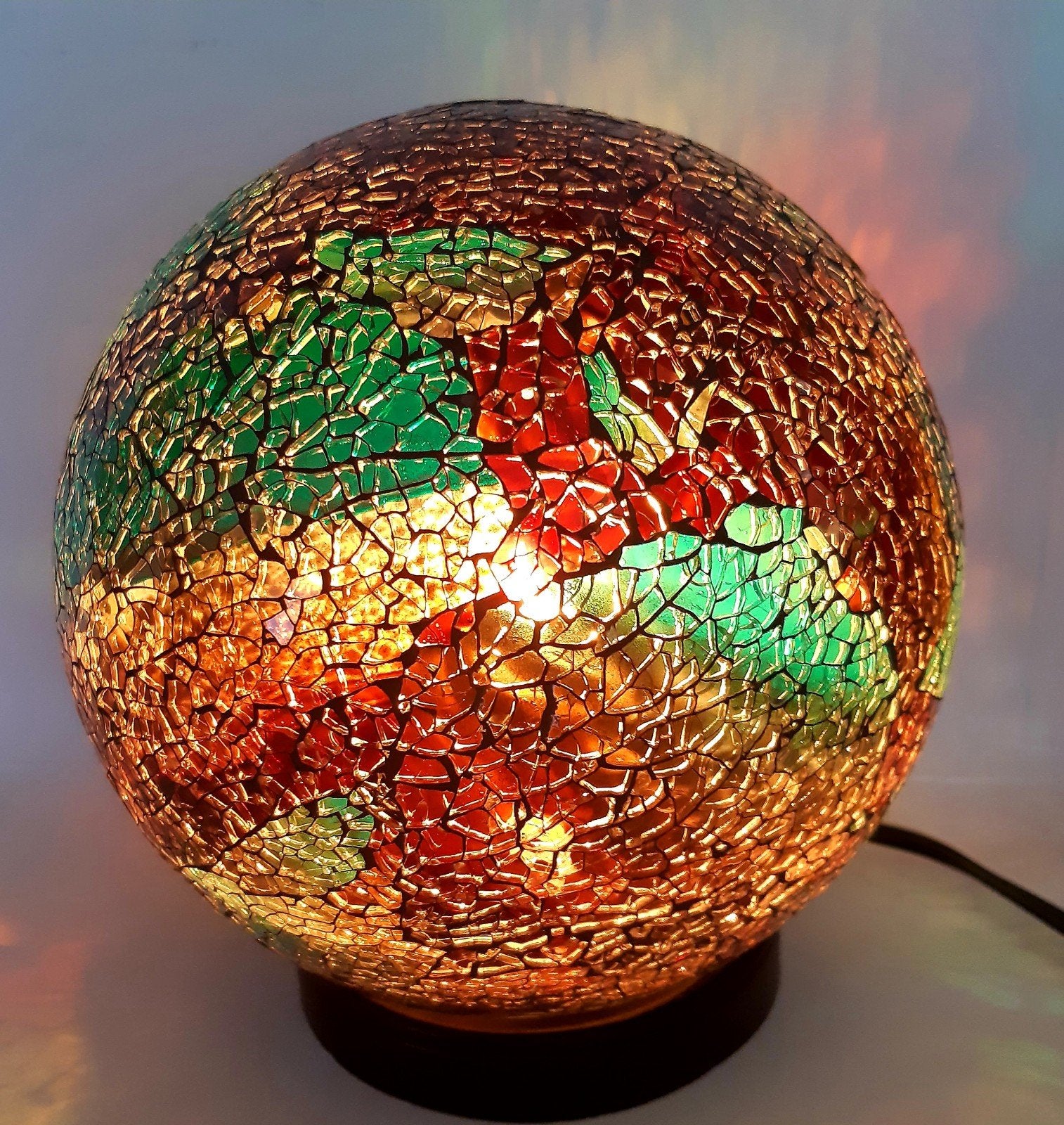 Mozaiek Tafellamp, Ophalen of Verzenden, Glas