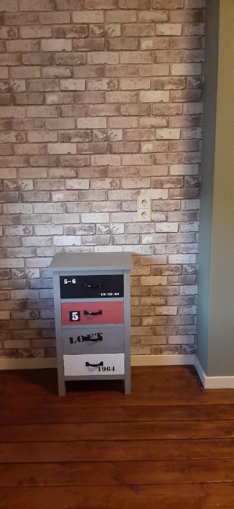 Ladekastje met 3 laden - industrieel design, Huis en Inrichting, Kasten | Ladekasten, Ophalen