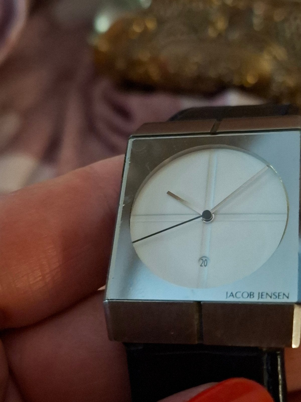 Vintage Jacob Jensen Horloge - Swiss Made Saffier Kristal, Sieraden, Tassen en Uiterlijk, Horloges | Dames, Overige merken, Staal