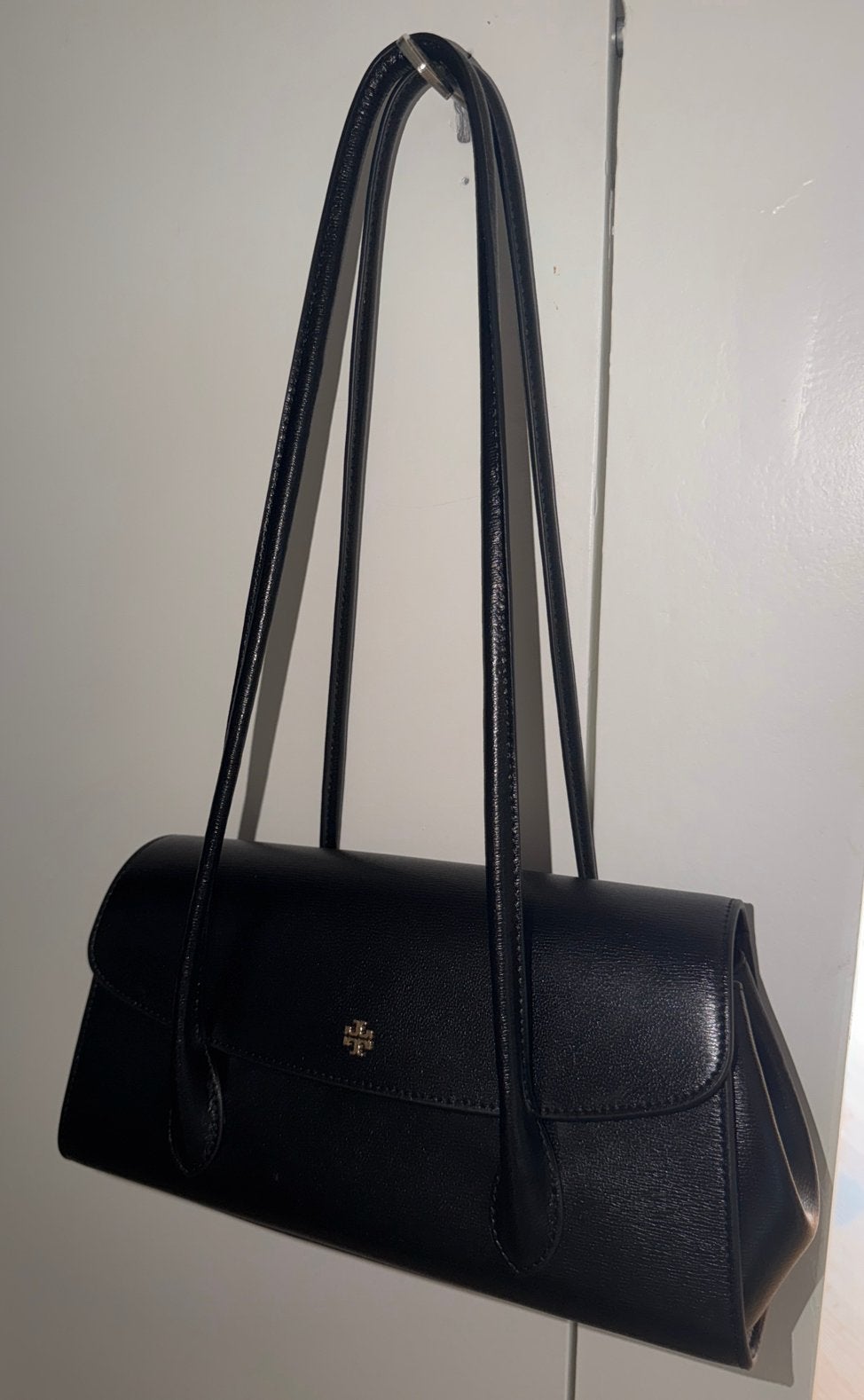 Tory Burch Originele Damestas Schoudertas met Garantie, Ophalen of Verzenden, Zo goed als nieuw, Zwart, Schoudertasje