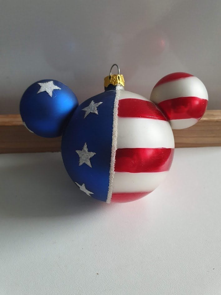 Disney Store Mickey Mouse kerstbal van glas, Ophalen of Verzenden, Zo goed als nieuw