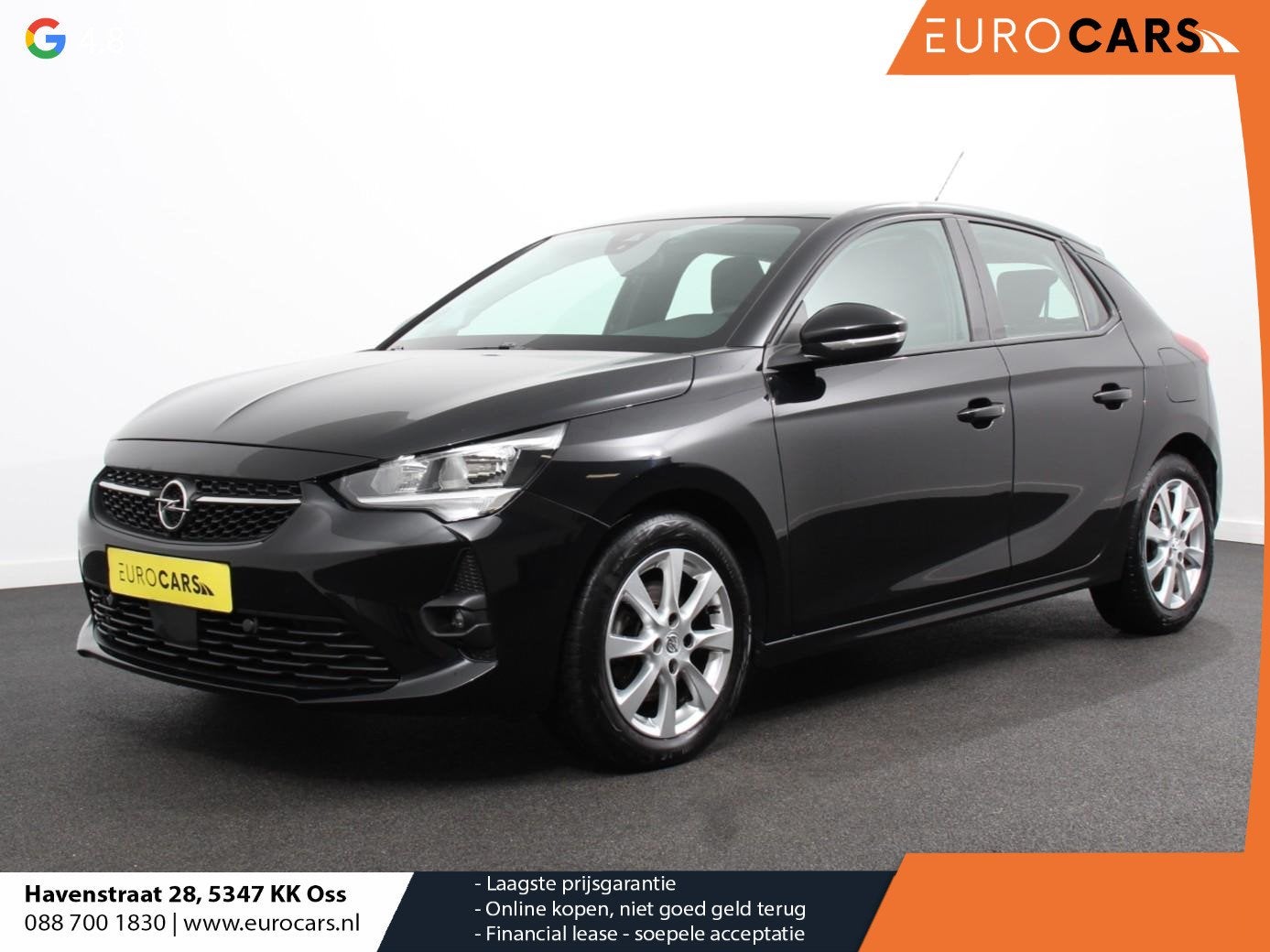 Opel Corsa 1.2 100pk Turbo Edition Navigatie Apple Carplay/A, Auto's, Voorwielaandrijving, Gebruikt, Euro 6, Zwart
