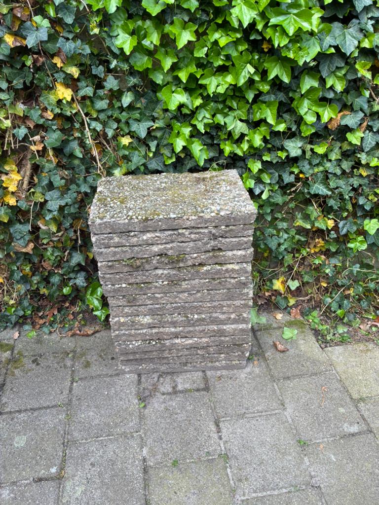 Grindtegels, Tuin en Terras, Tegels en Klinkers, Ophalen, Gebruikt, Minder dan 5 m², Beton