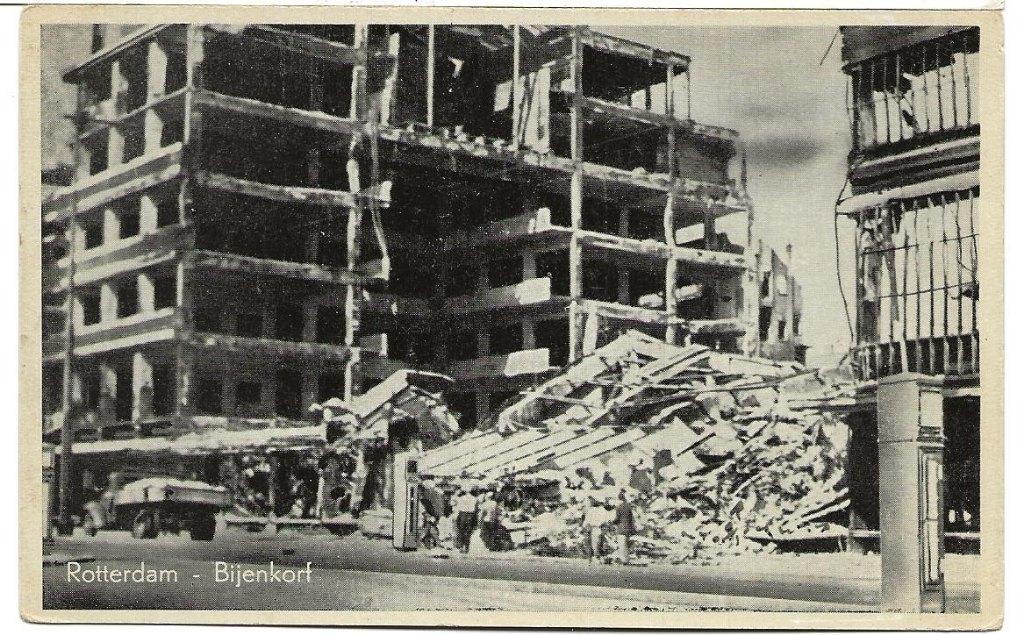 ROTTERDAM  BIJENKORF NA 10 MEI 1940  NR 021, Verzenden, 1940 tot 1960, Ongelopen, Zuid-Holland