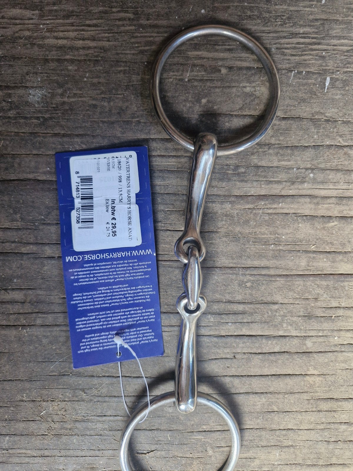 anatomisch bit 13,5cm, Dieren en Toebehoren, Zilver, Harry's Horse, Nieuw, Ophalen of Verzenden