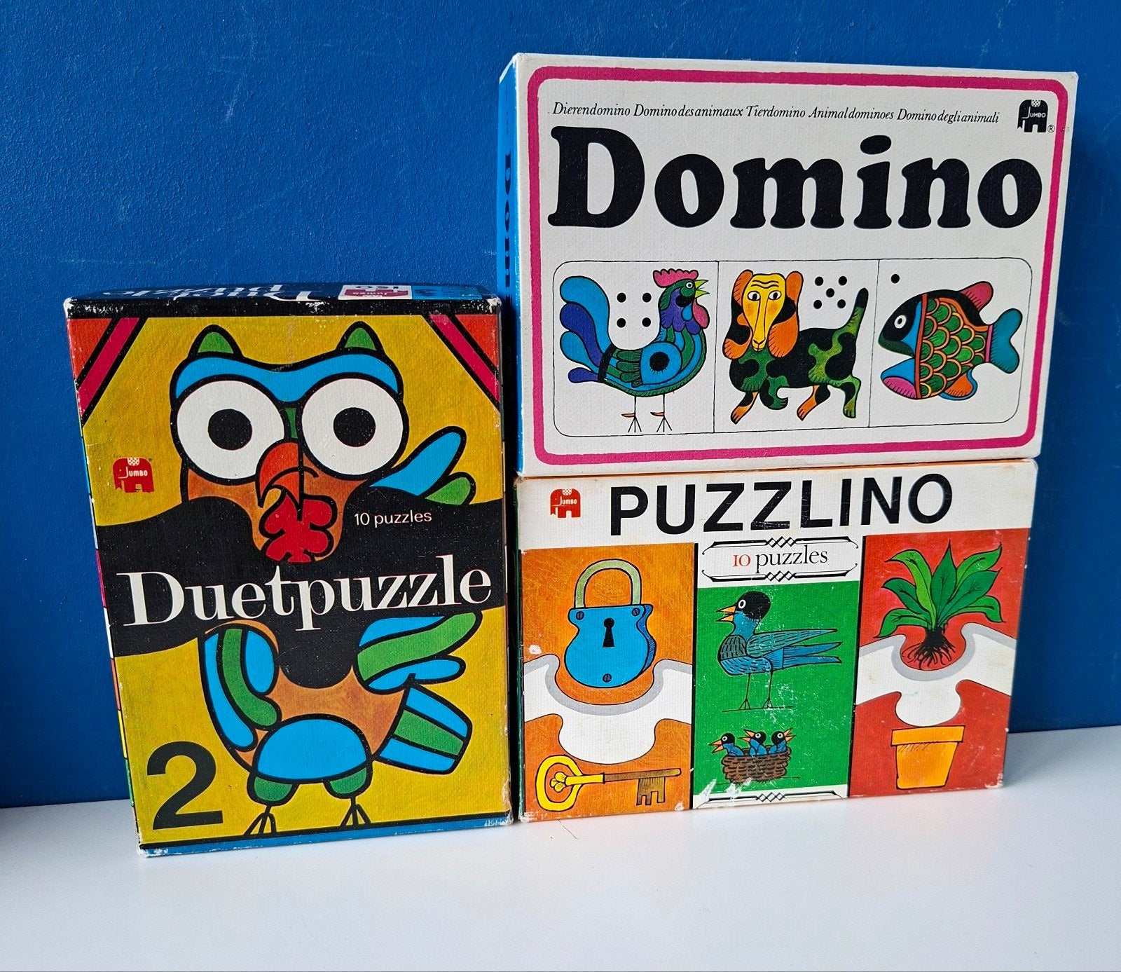 Duetpuzzle Puzzlino Domino/ Illustraties Alfons van Heusden, Kinderen en Baby's, Speelgoed | Educatief en Creatief, Ophalen of Verzenden