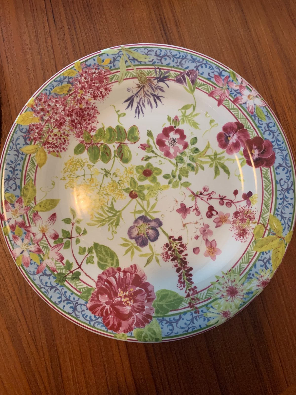 Gien bord Mille fleurs, Overige merken, Landelijk/Boerenbont, Ophalen of Verzenden, Zo goed als nieuw