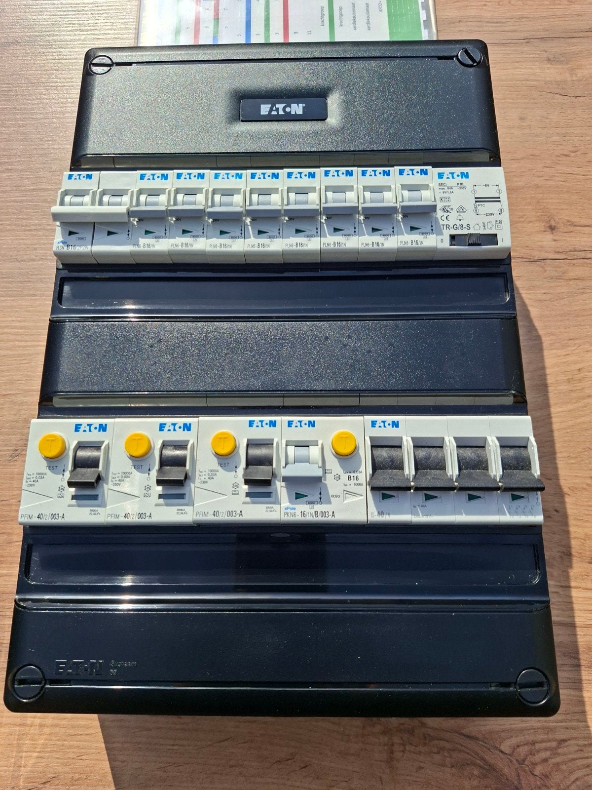 Eaton groepenkast 9 groepen met kookgroep en beltraffo, Ophalen of Verzenden, Zo goed als nieuw, Eaton, Groepenkast
