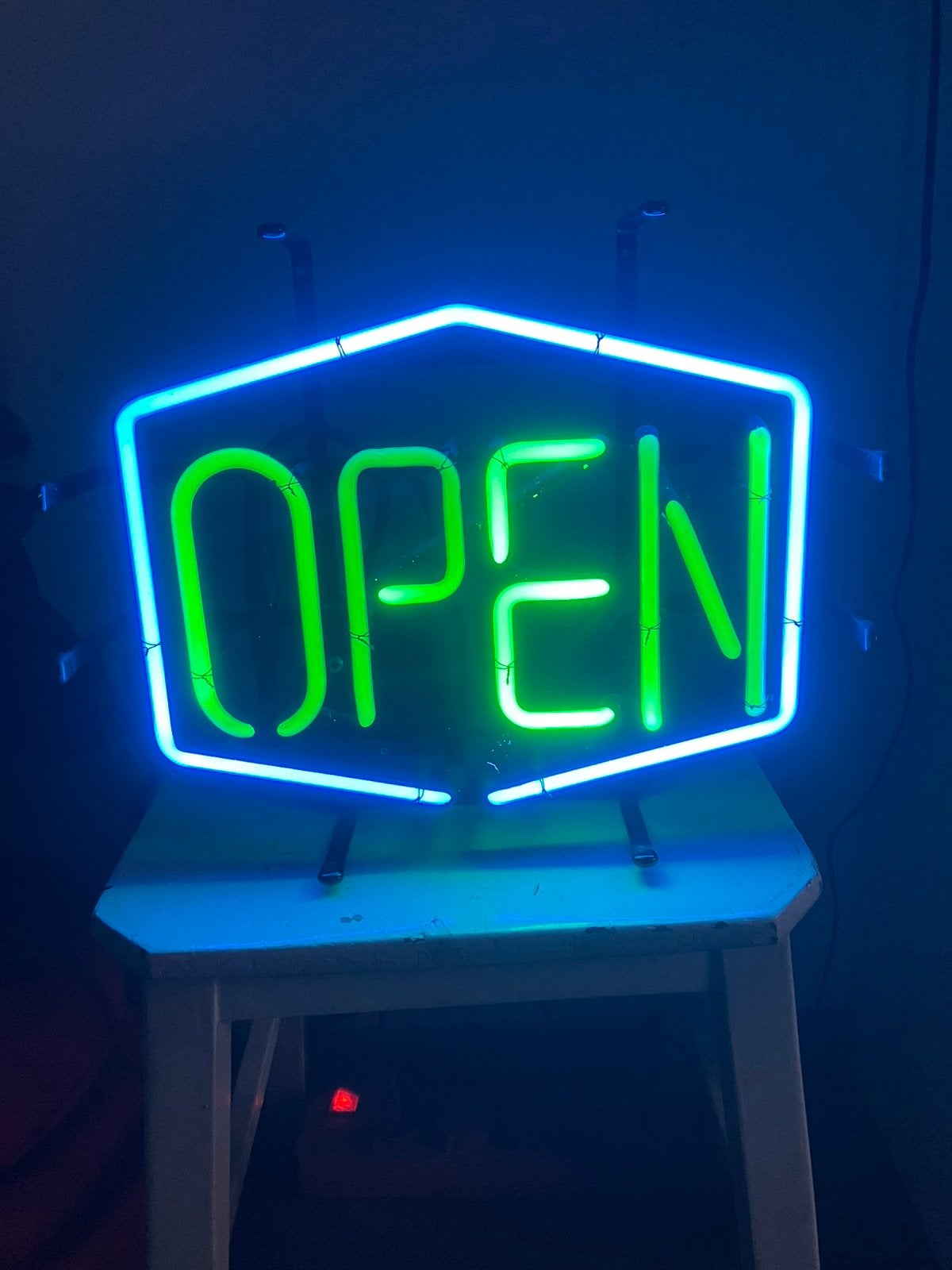 Vintage Amerikaanse neon lamp neonlamp open lichtreclame, Ophalen, Gebruikt, Lichtbak of (neon) lamp