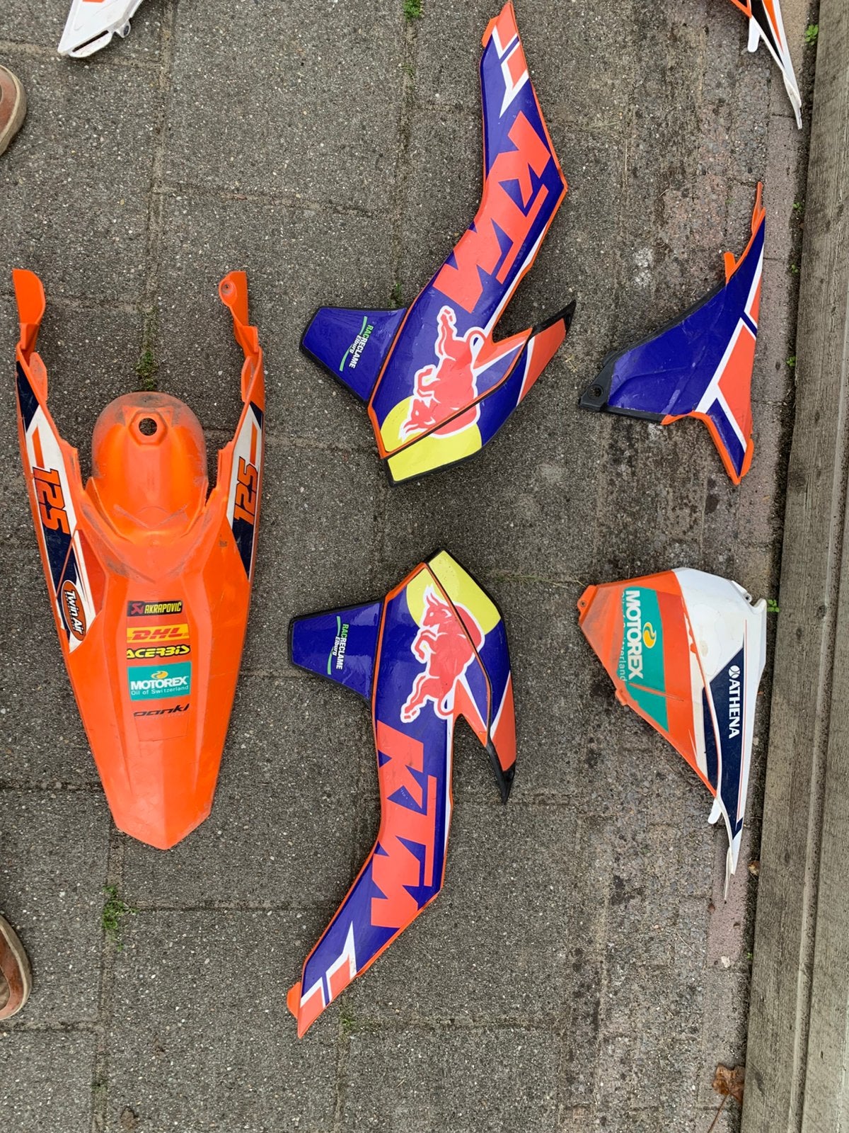 Red bull kappenset ktm sx125, sx250, exc300, sx-f450 sx exc, Ophalen, Gebruikt