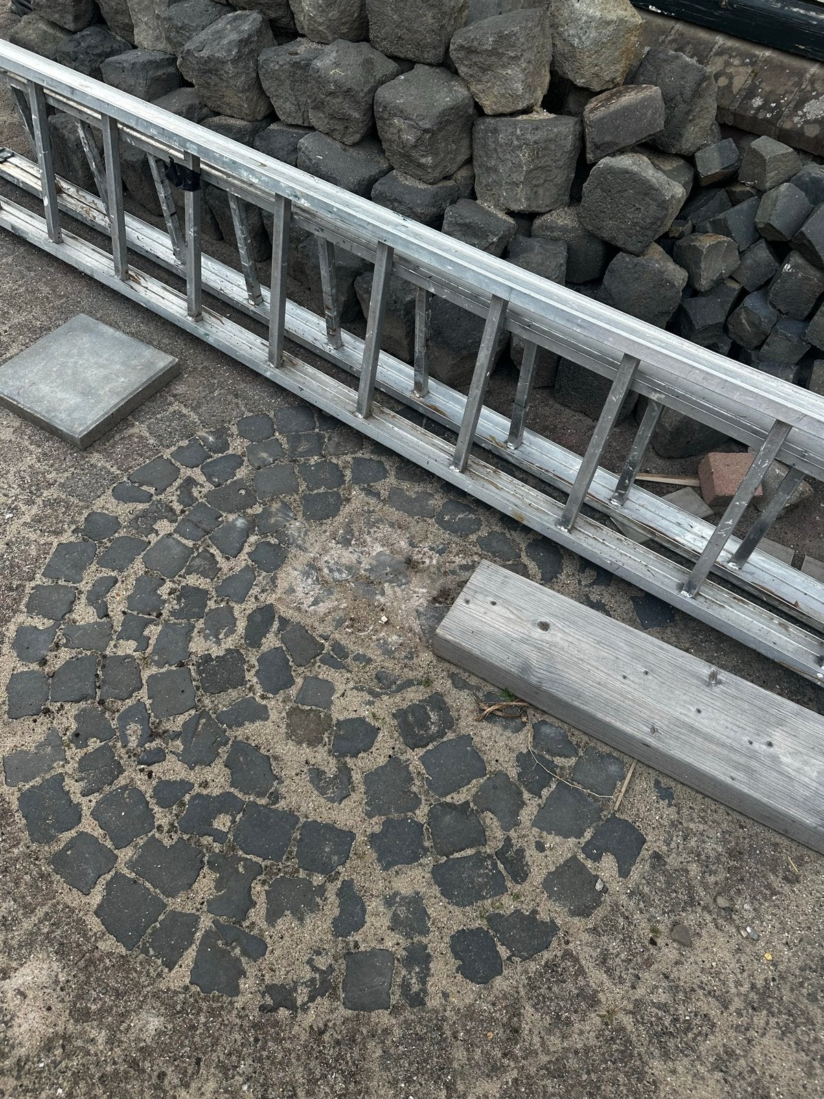hardstenen kinderkoppen / kasseien 8 m², Tuin en Terras, Tegels en Klinkers, Ophalen, Gebruikt, Overige typen, 5 tot 10 m²