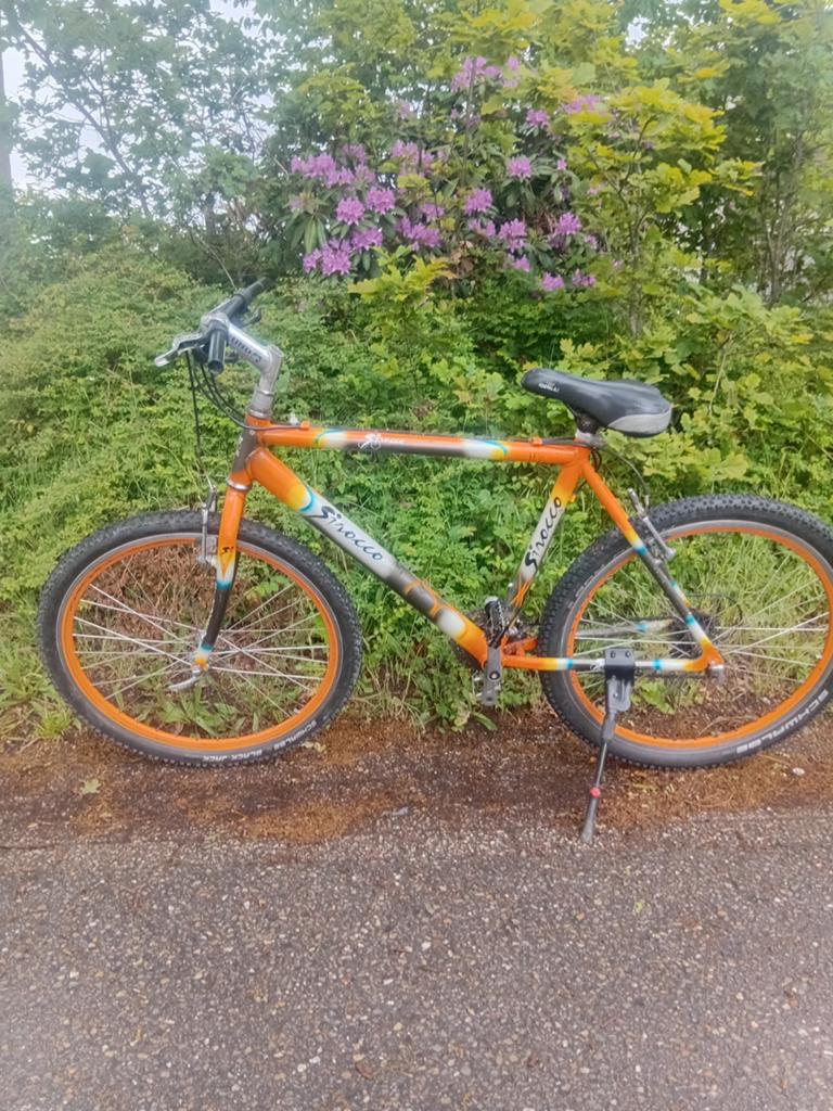 Vintage Sirocco Mountainbike - Oranje/Zwart, Overige merken, Gebruikt, Ophalen of Verzenden, Geen vering
