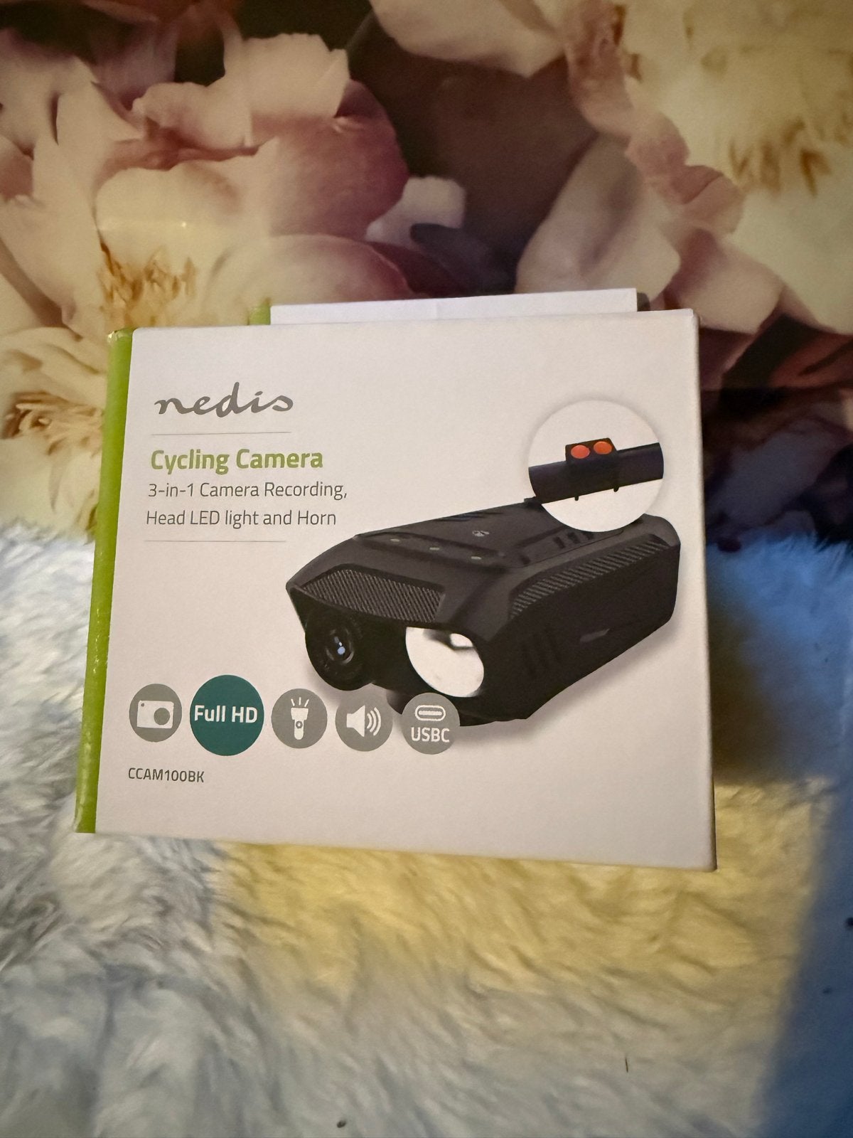 Nedis 3-in-1 Fiets Camera: Full HD, Licht & Claxon, Fietsen en Brommers, Ophalen of Verzenden, Nieuw