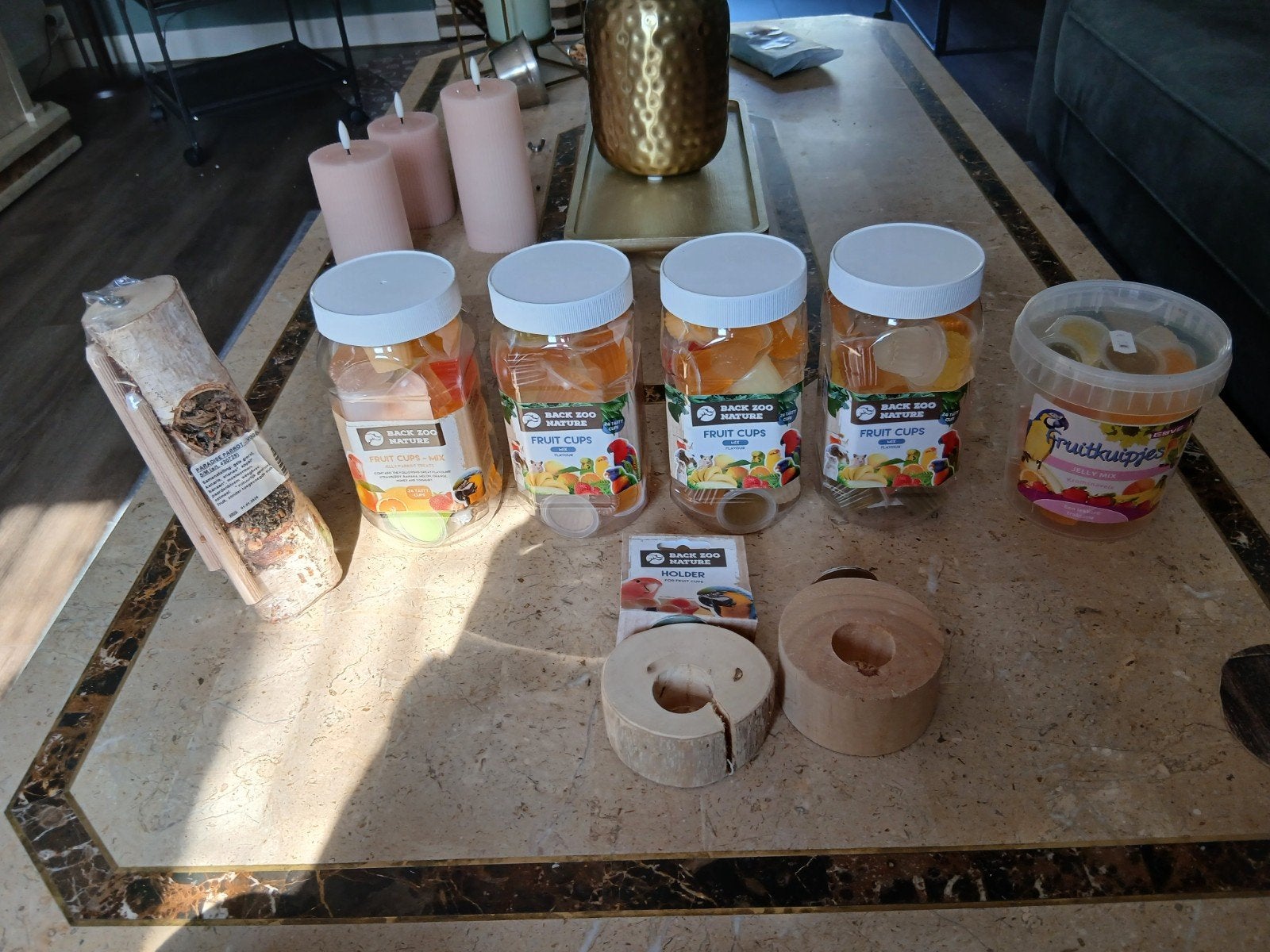 fruit cups voor vogel, Dieren en Toebehoren, Vogels | Parkieten en Papegaaien, Meerdere dieren, Papegaai