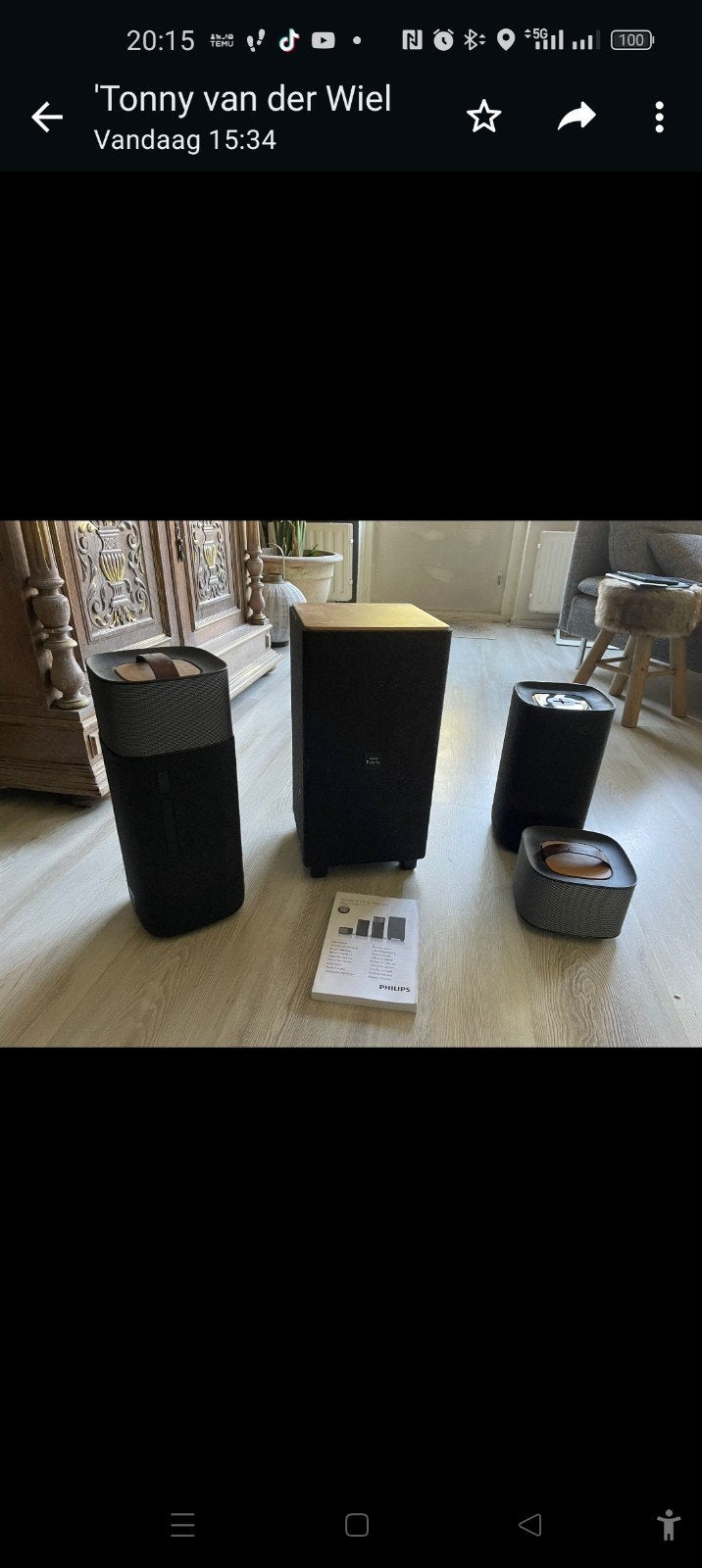 Fidelio speaker set, Audio, Tv en Foto, Home Cinema-sets, Ophalen, Soundbar, Overige merken, Overige spelers