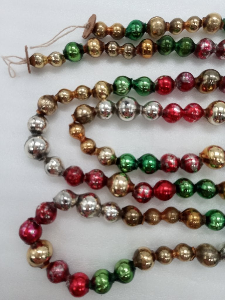 Mooie oude glaskralen kerstslinger, Ophalen of Verzenden, Gebruikt