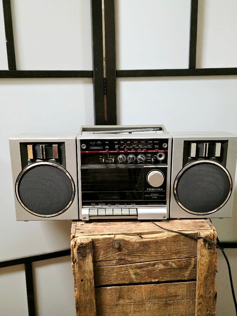 Vintage 80s Toshiba RT-SX1 Boombox / Radio Cassette Recorder, Ophalen of Verzenden, Gebruikt, Overige typen