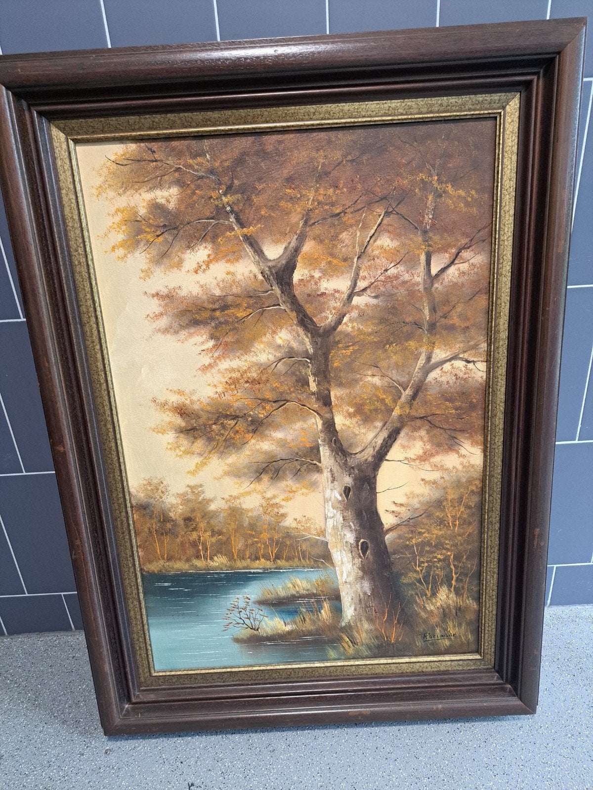 Heel mooi schilderij 82 cm breed 110 hoogte, Ophalen of Verzenden