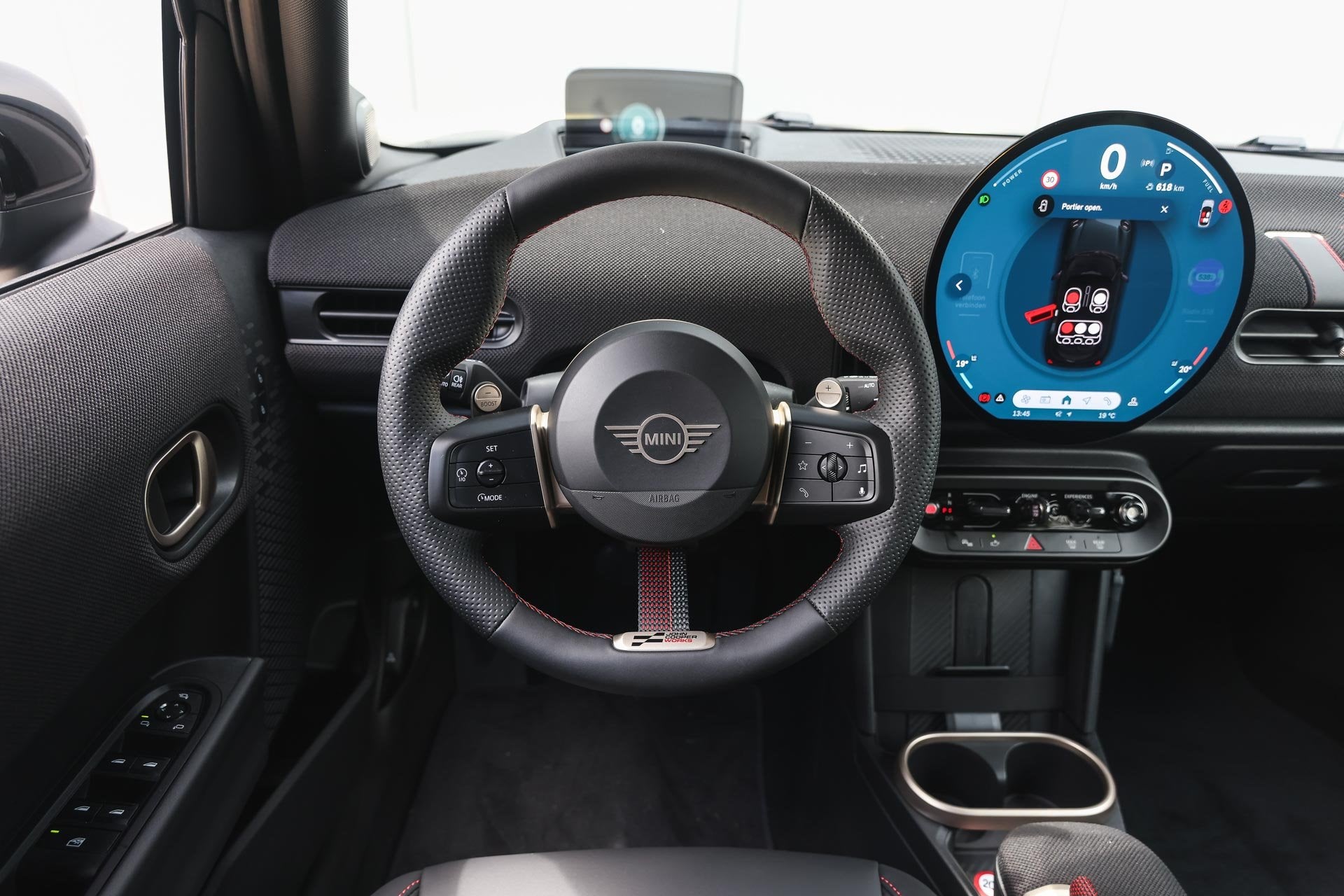 MINI Hatchback Cooper C Automaat / John Cooper Works / Pakke, Auto's, Gebruikt, 156 pk, Met garantie (alle), Leder en Stof