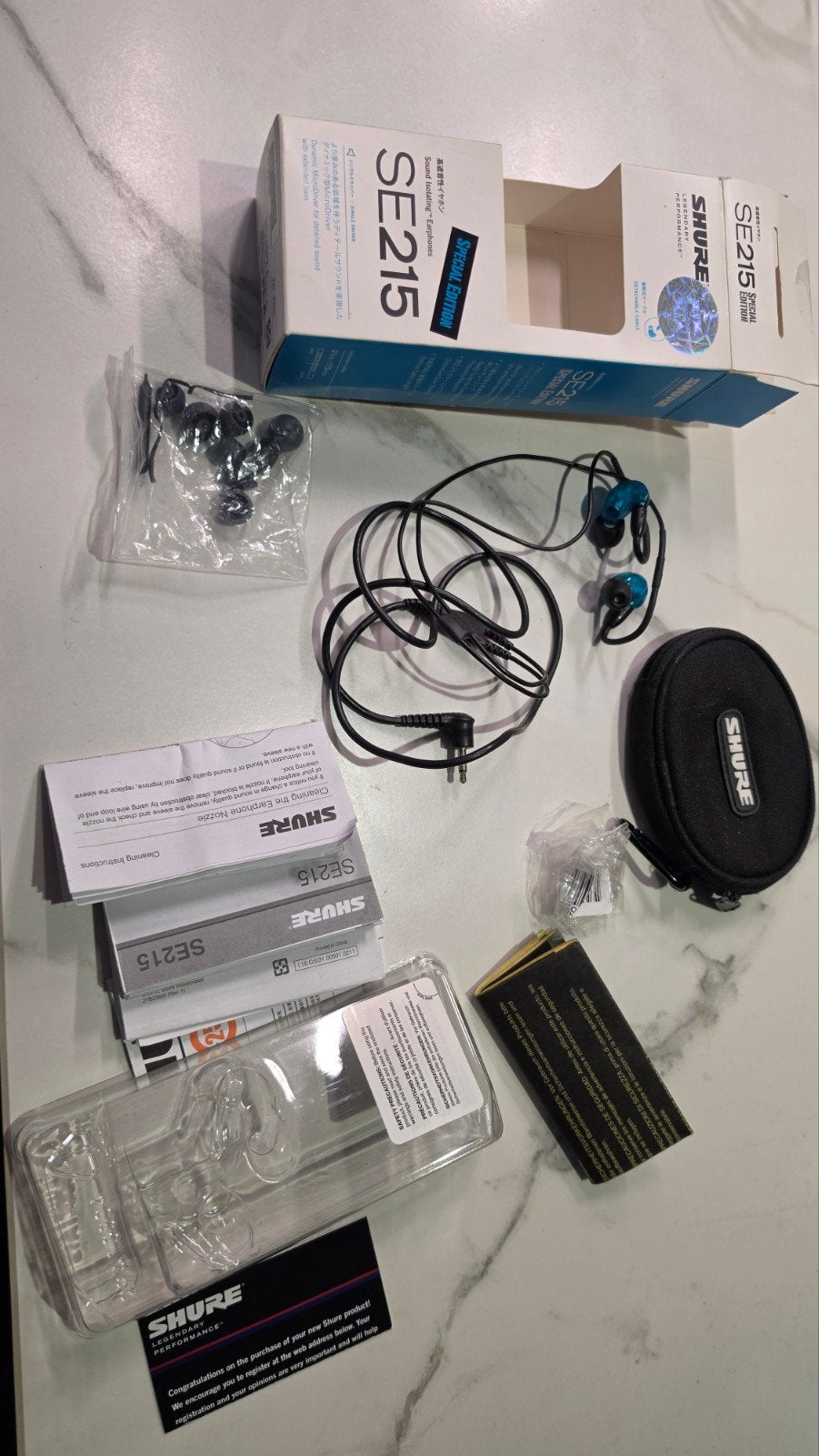 Shure SE215 Special Edition In-ear Koptelefoon Blauw, In-ear, Gebruikt, Shure, Ophalen of Verzenden