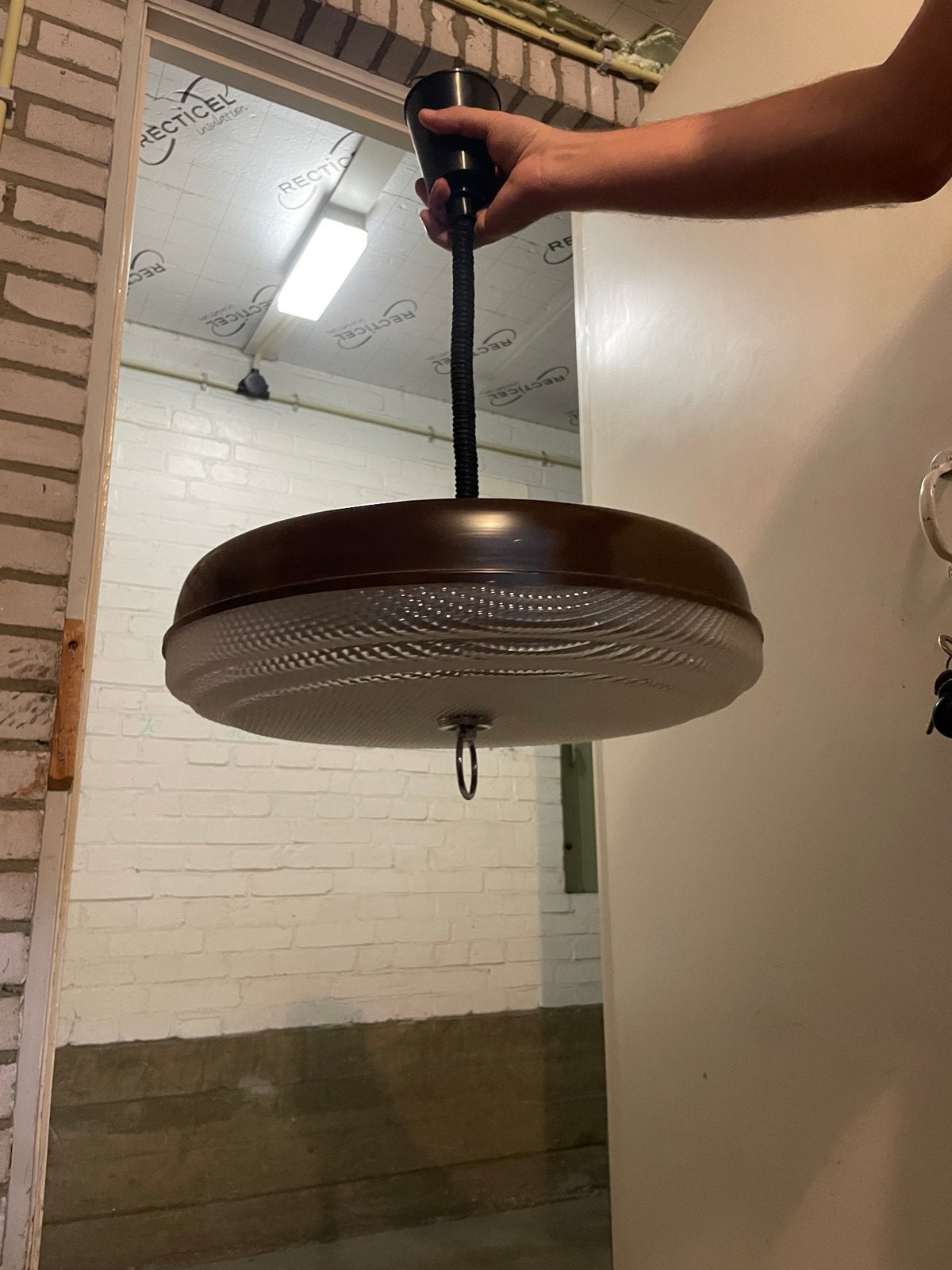 Vintage hanglamp, Ophalen, Gebruikt, Metaal