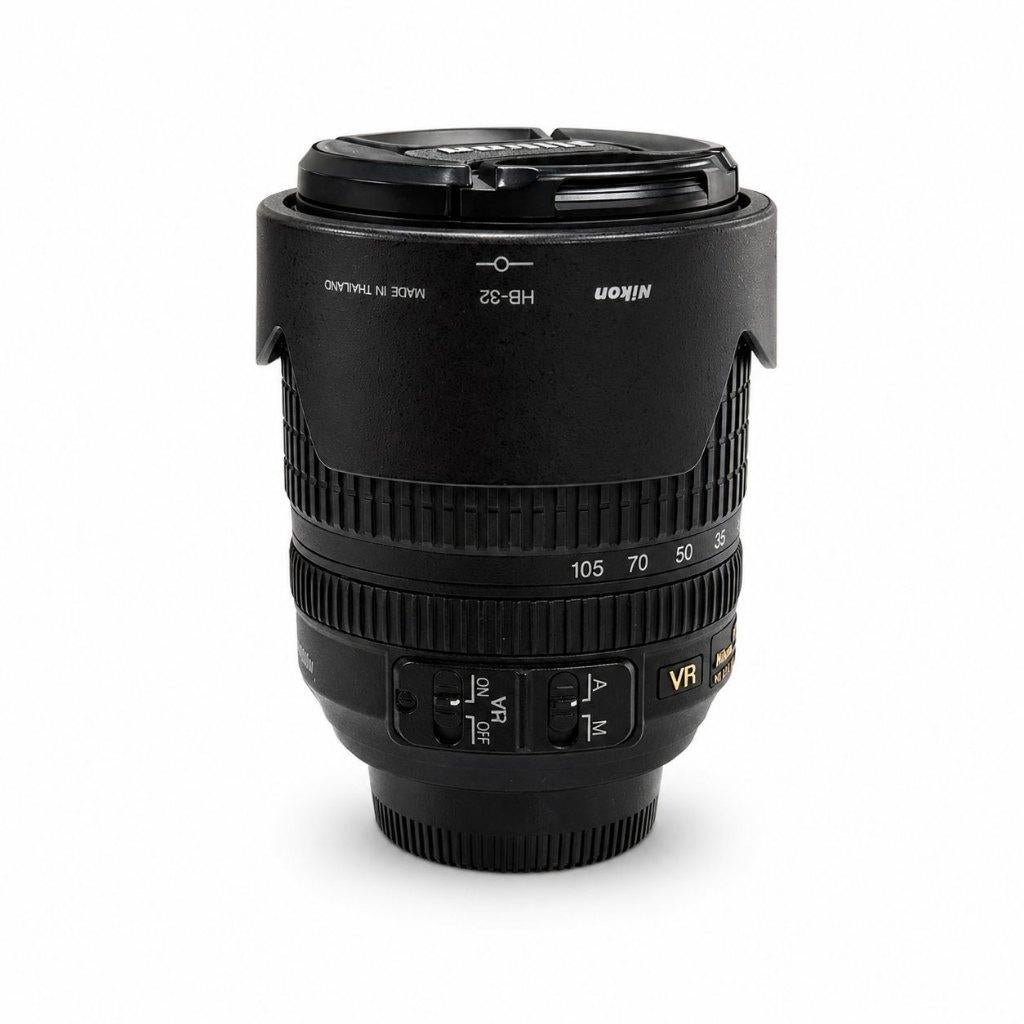Nikon LENS AF-S 18-105mm 1:3.5-5.6G ED VR DX met zonnekap, ., Ophalen of Verzenden, Zo goed als nieuw, .
