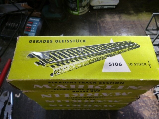 Marklin  M-rails 5106     50 stuks, Wisselstroom, Gebruikt, Rails, Ophalen of Verzenden