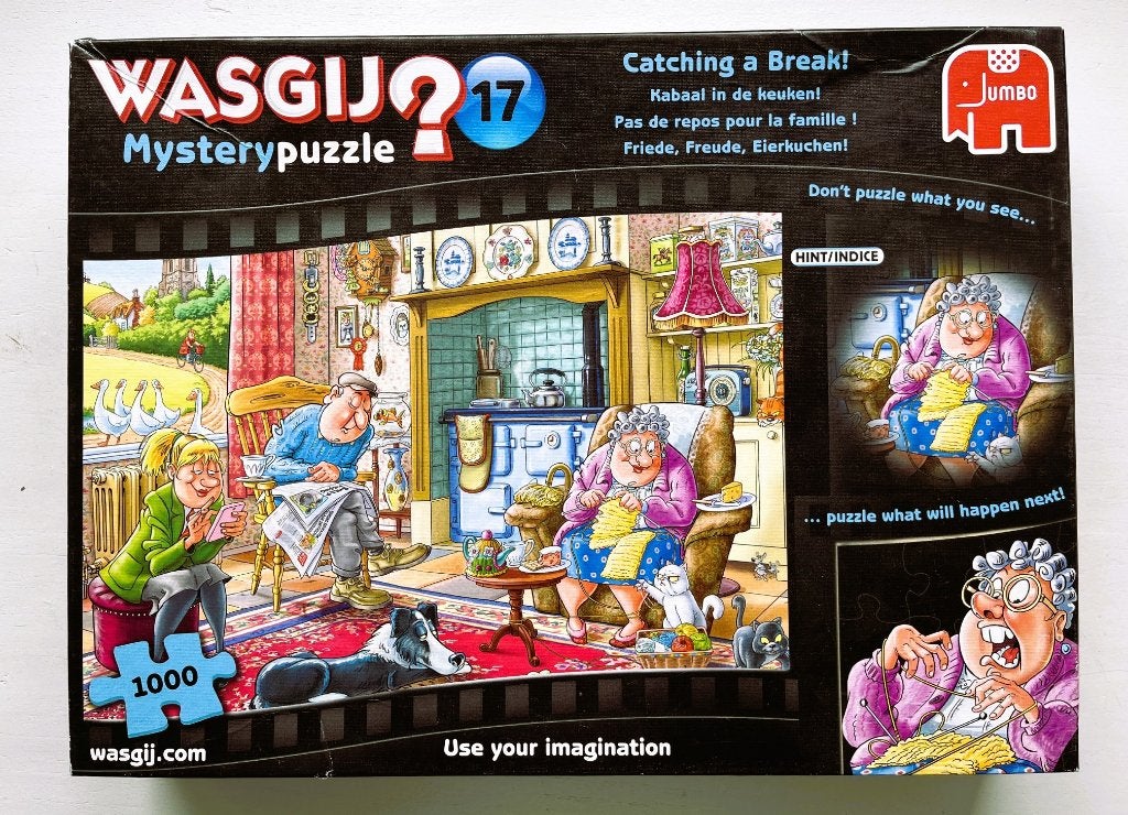 WasGij? 1000 - Mystery 17 - Kabaal in de keueken, Hobby en Vrije tijd, Denksport en Puzzels, Ophalen of Verzenden, 500 t/m 1500 stukjes